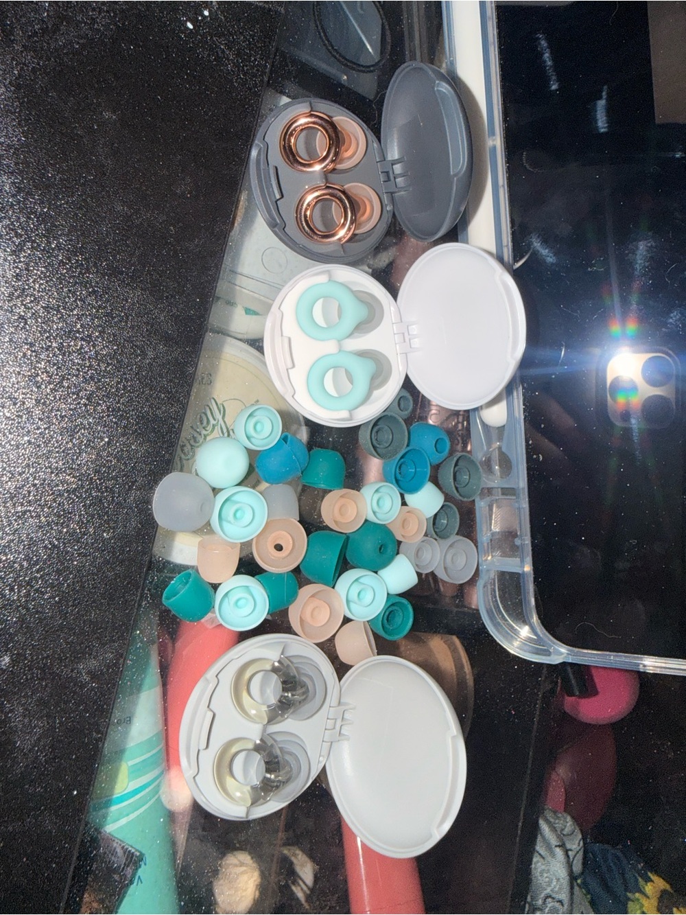 BRAND NEW Loop Earbud Tips and Carry Case Set in Teal, Mint & Beige
